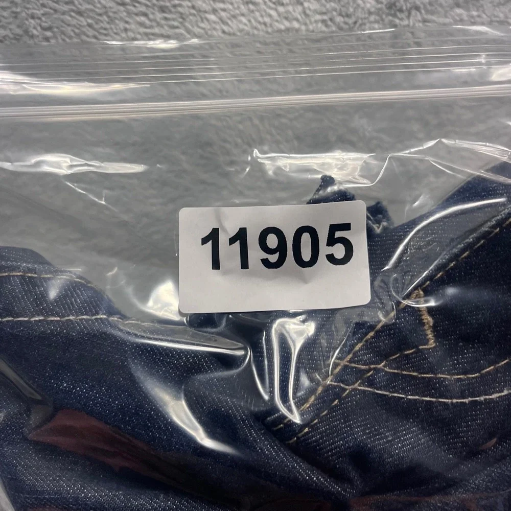 True Religion Men Dark Wash Cut Off Denim Shorts Straight Fit Size 38 M4E800FPZW